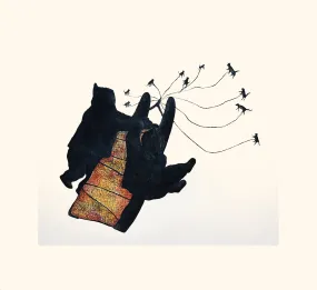 Cape Dorset 2020 Print, Qimutisik (Dog Team), Pitaloosie Saila