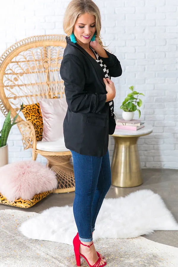 Career Obsessed Blazer in Black