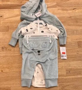 Carter’s Little Baby Basics Terry Set – 3 Months (New with Tags, Blue Bear Sweatshirt & Sweatpants with Bodysuit)