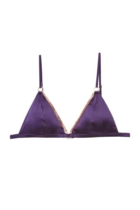 Chain luxe triangle bra