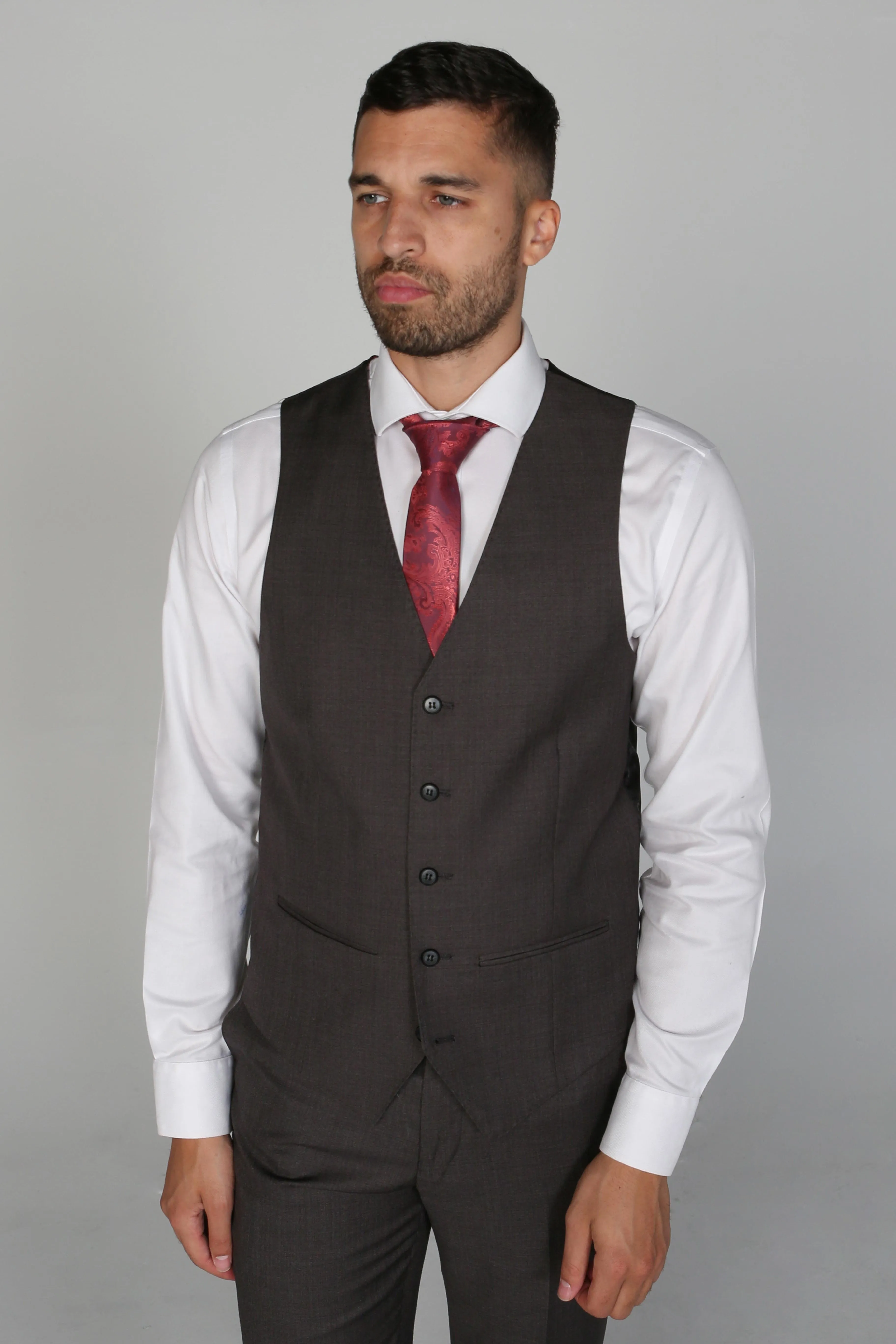 Charles Men's Charcoal Three Piece Suit