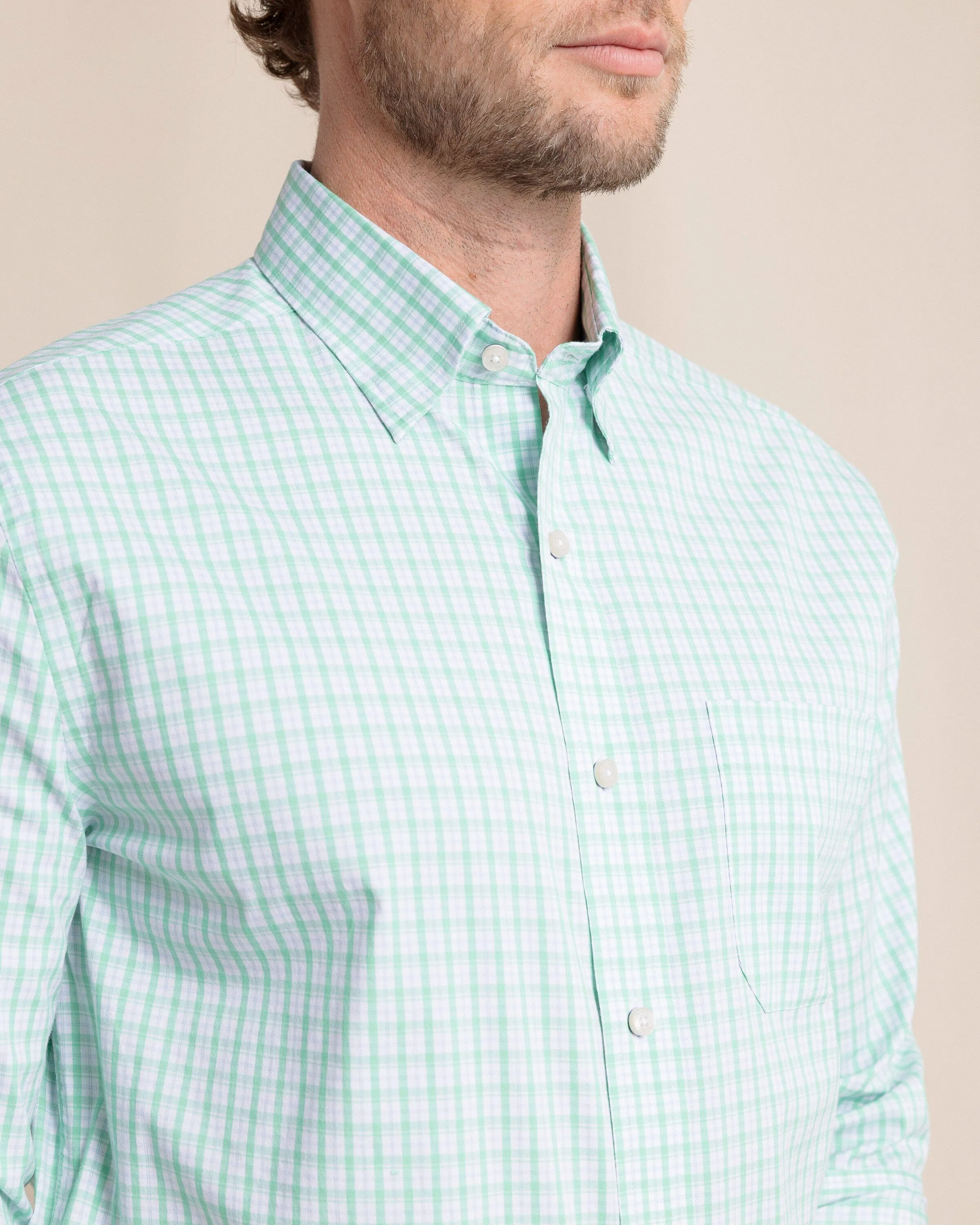Charleston Broad Creek Plaid Long Sleeve Sport Shirt