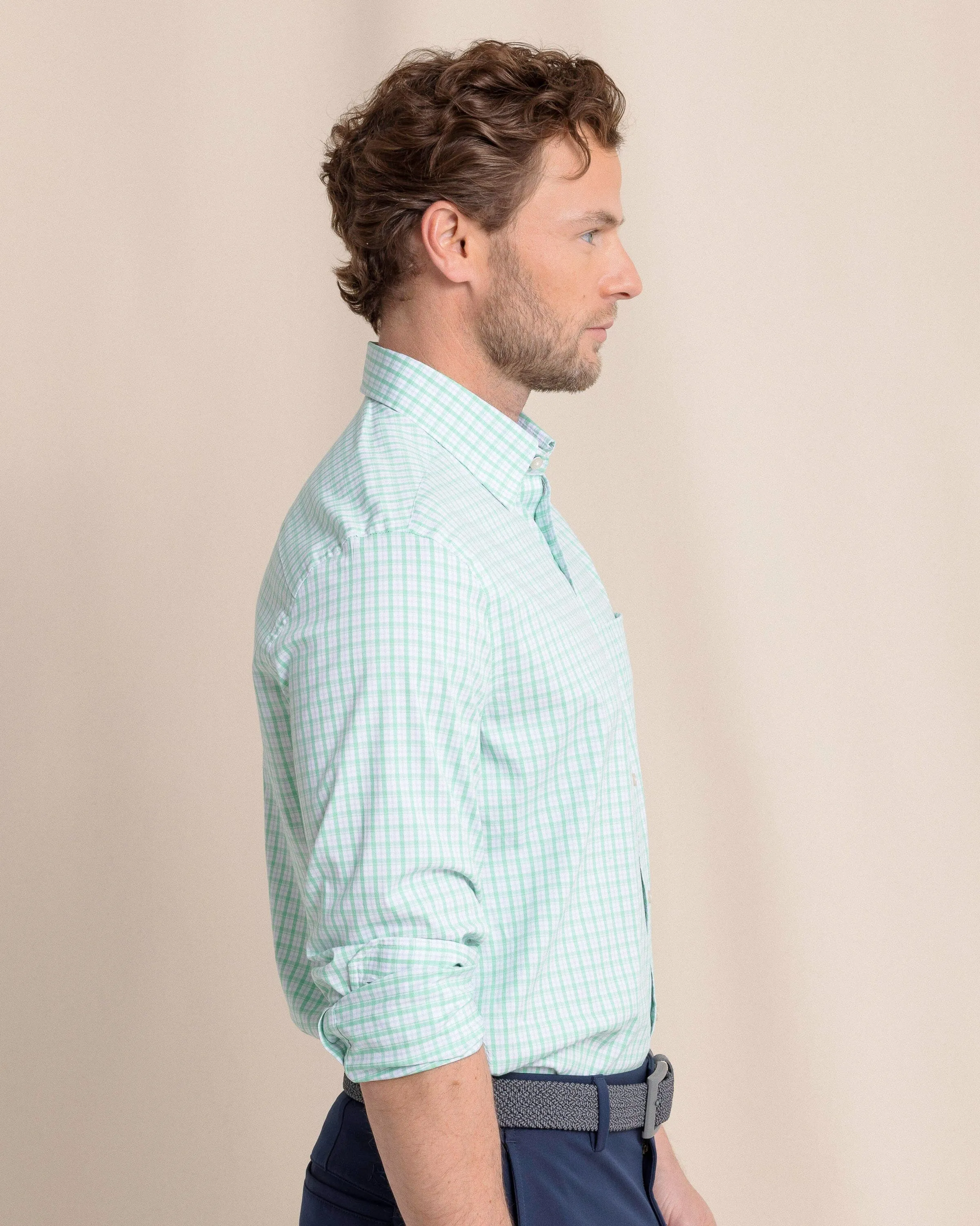 Charleston Broad Creek Plaid Long Sleeve Sport Shirt