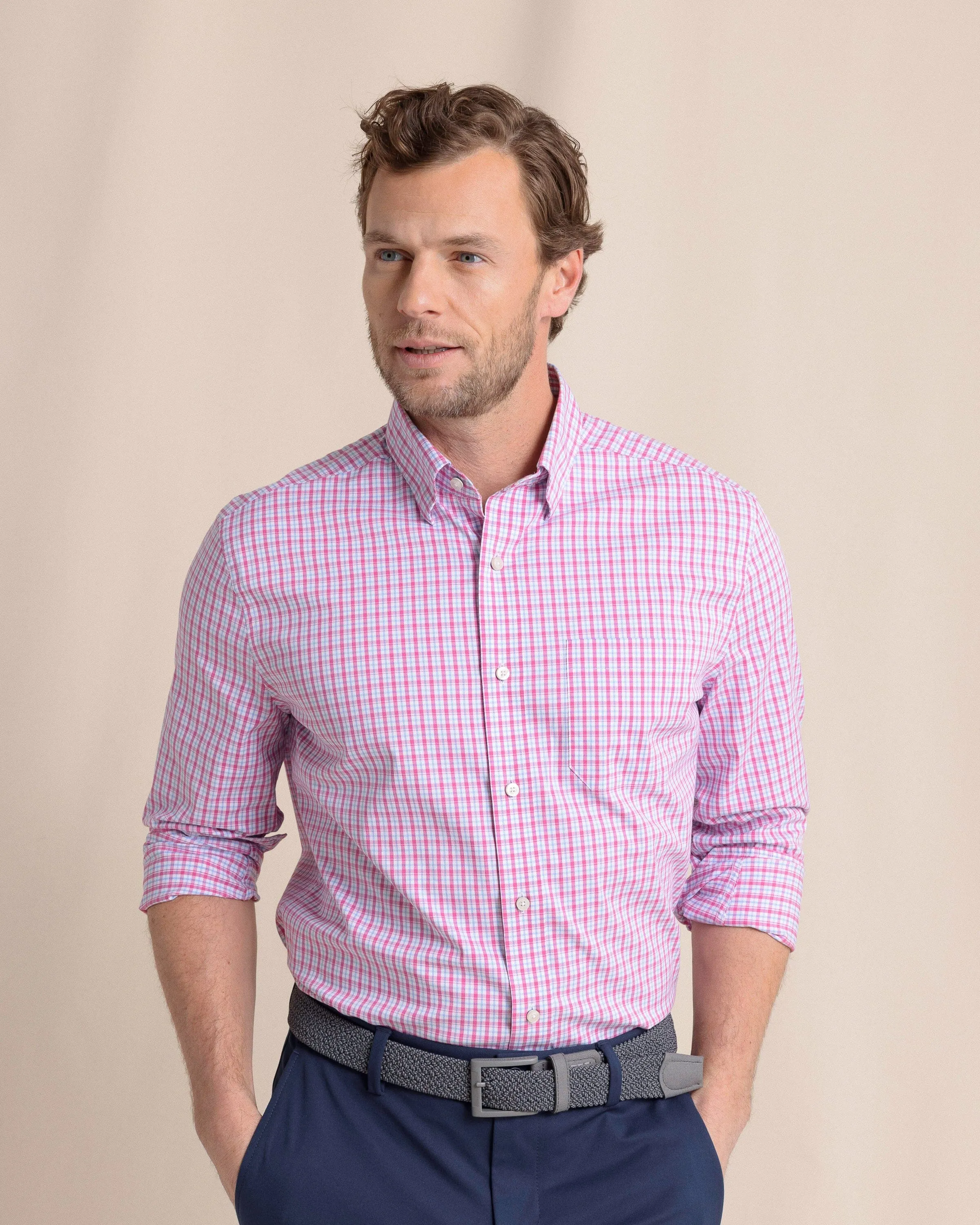 Charleston Broad Creek Plaid Long Sleeve Sport Shirt