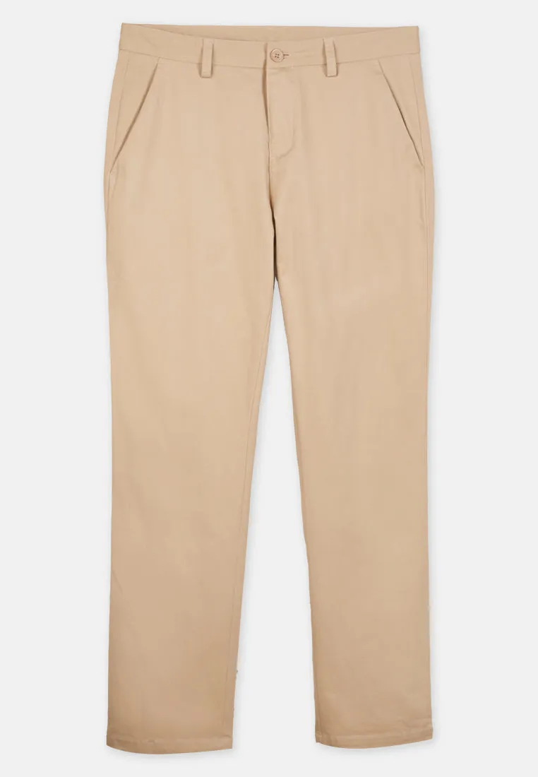 Cheetah Men Slim Fit Solid Tone Fine Cotton Twill Stretchable Fabric Chino Pants - 110738