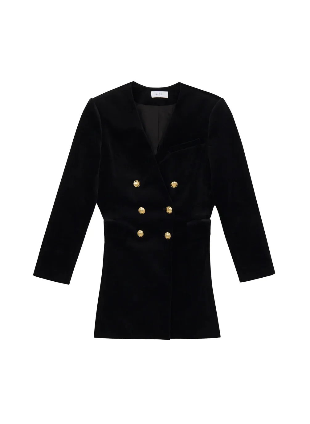Chelsea Velvet Mini Dress - Black
