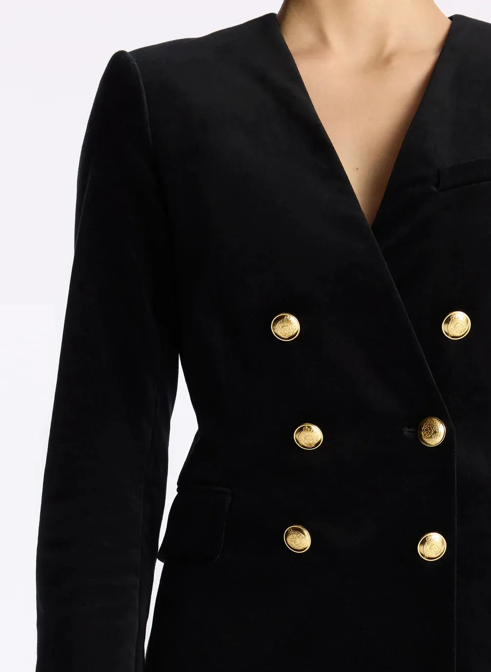 Chelsea Velvet Mini Dress - Black