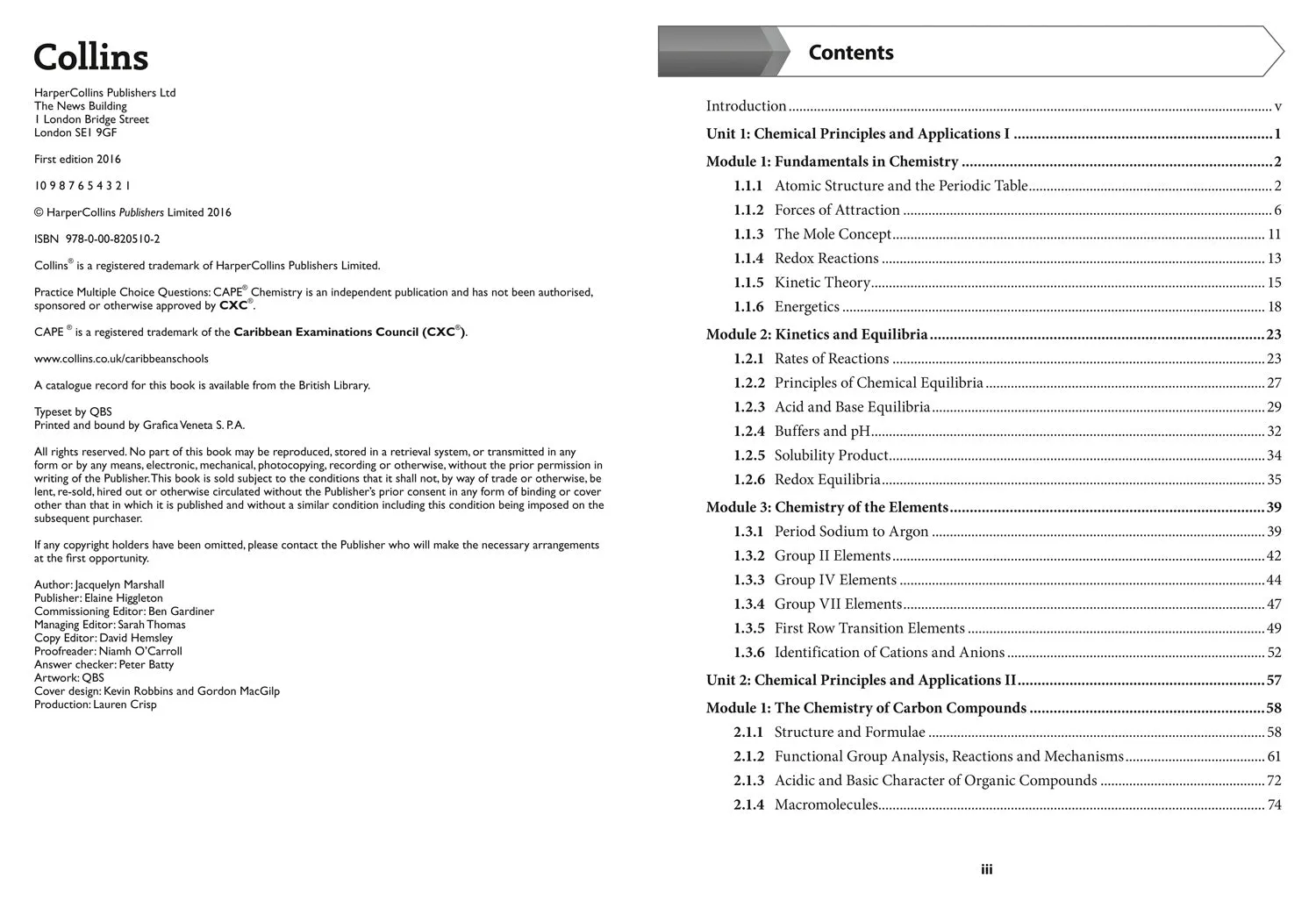 Collins CAPE Chemistry - CAPE Chemistry Multiple Choice Practice: (First edition)