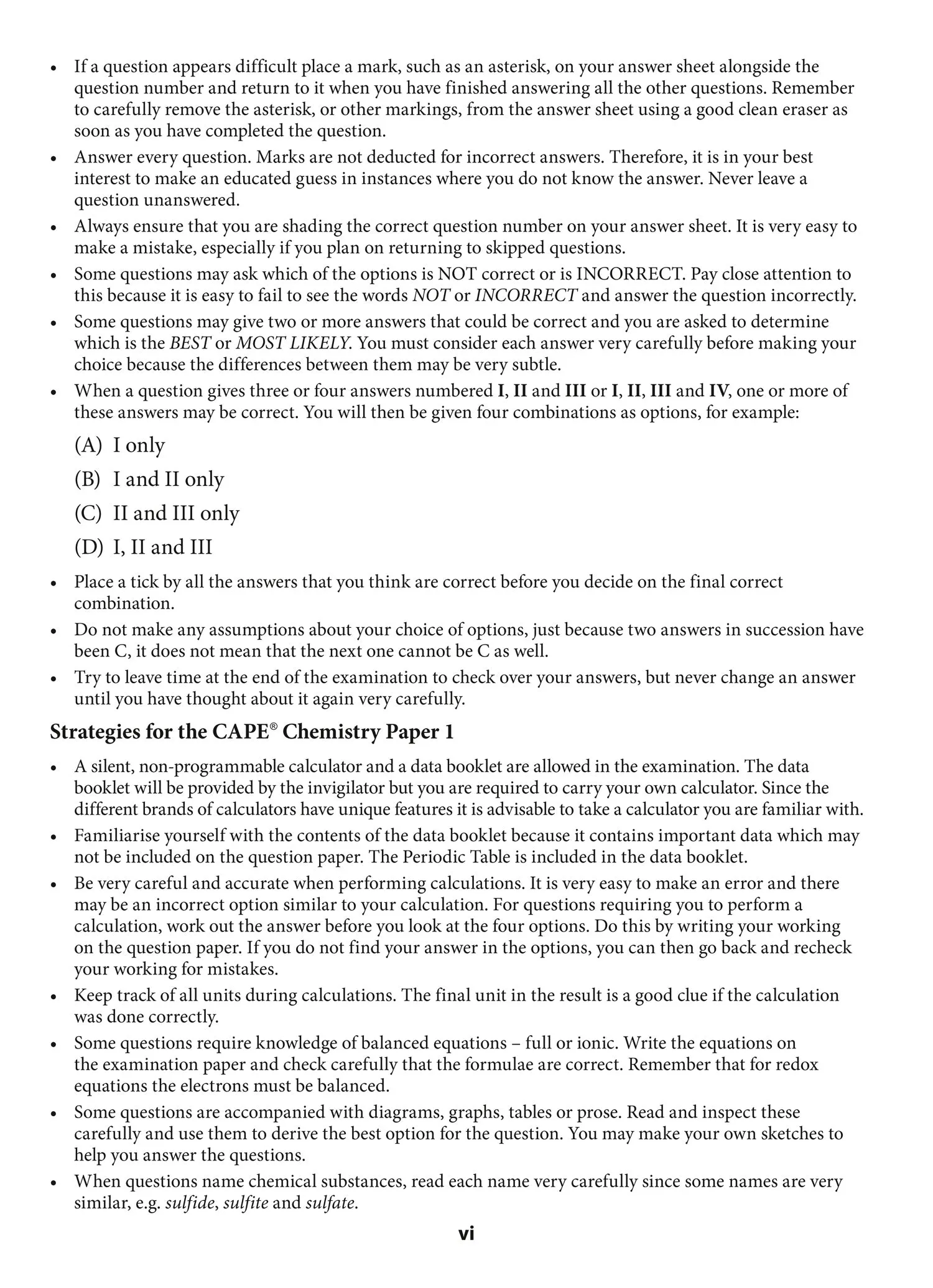 Collins CAPE Chemistry - CAPE Chemistry Multiple Choice Practice: (First edition)