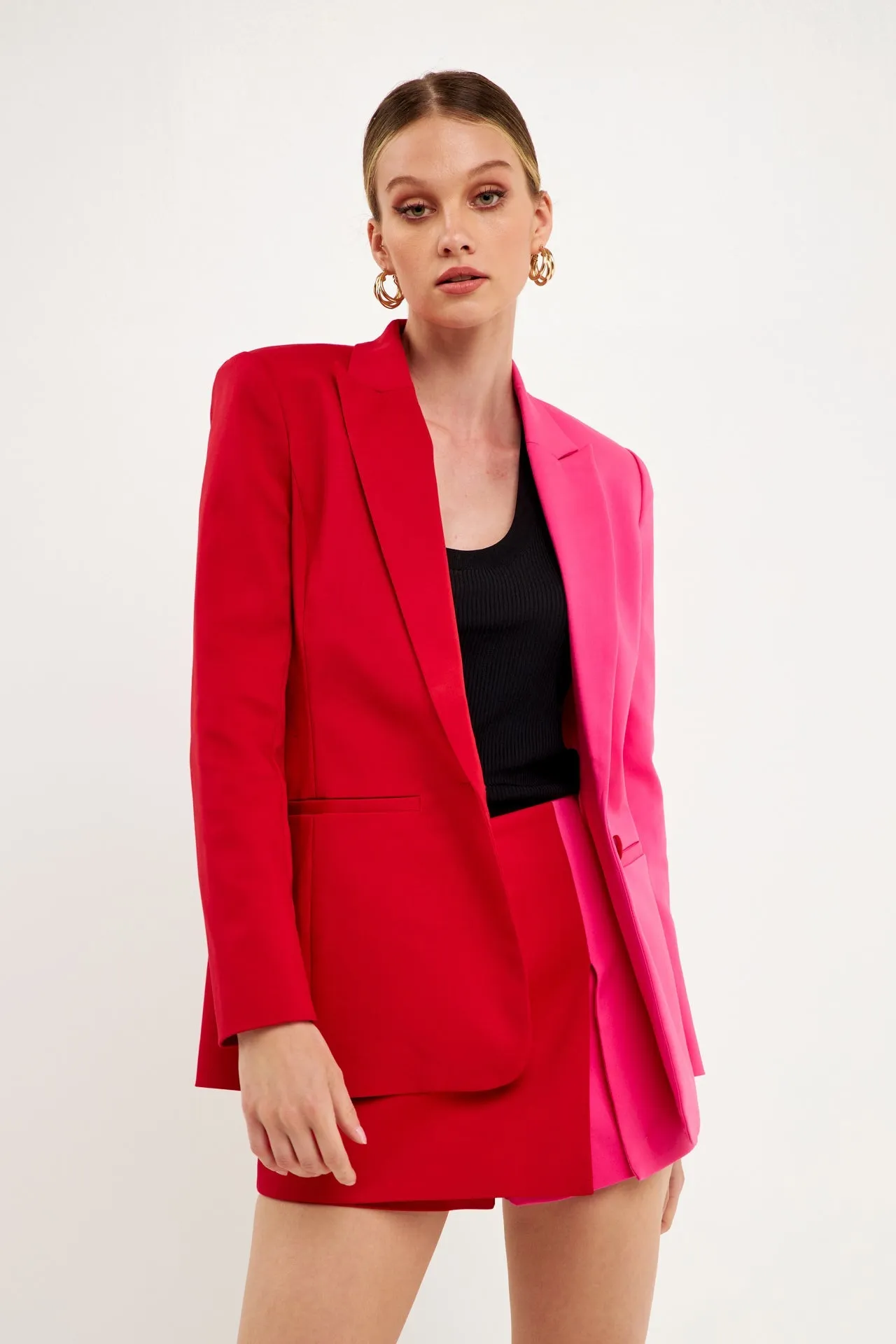 Color Block Blazer- Sale