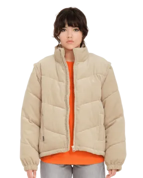 Cord'n Puff Jacket in Khaki