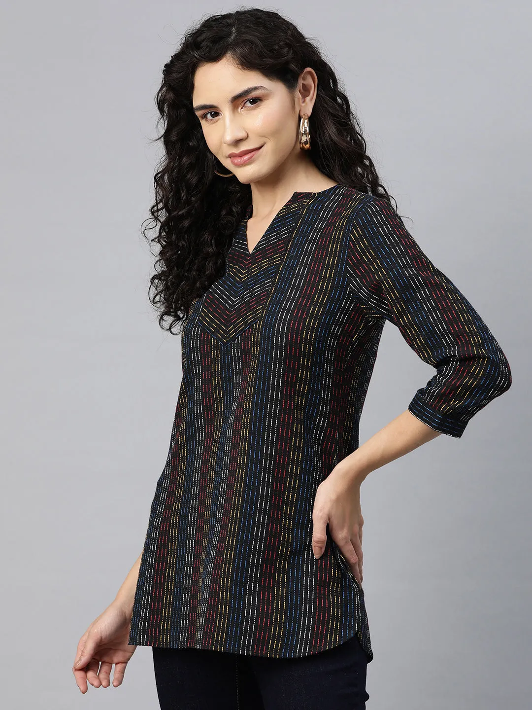 Cottinfab Women Katha Work Cotton Top