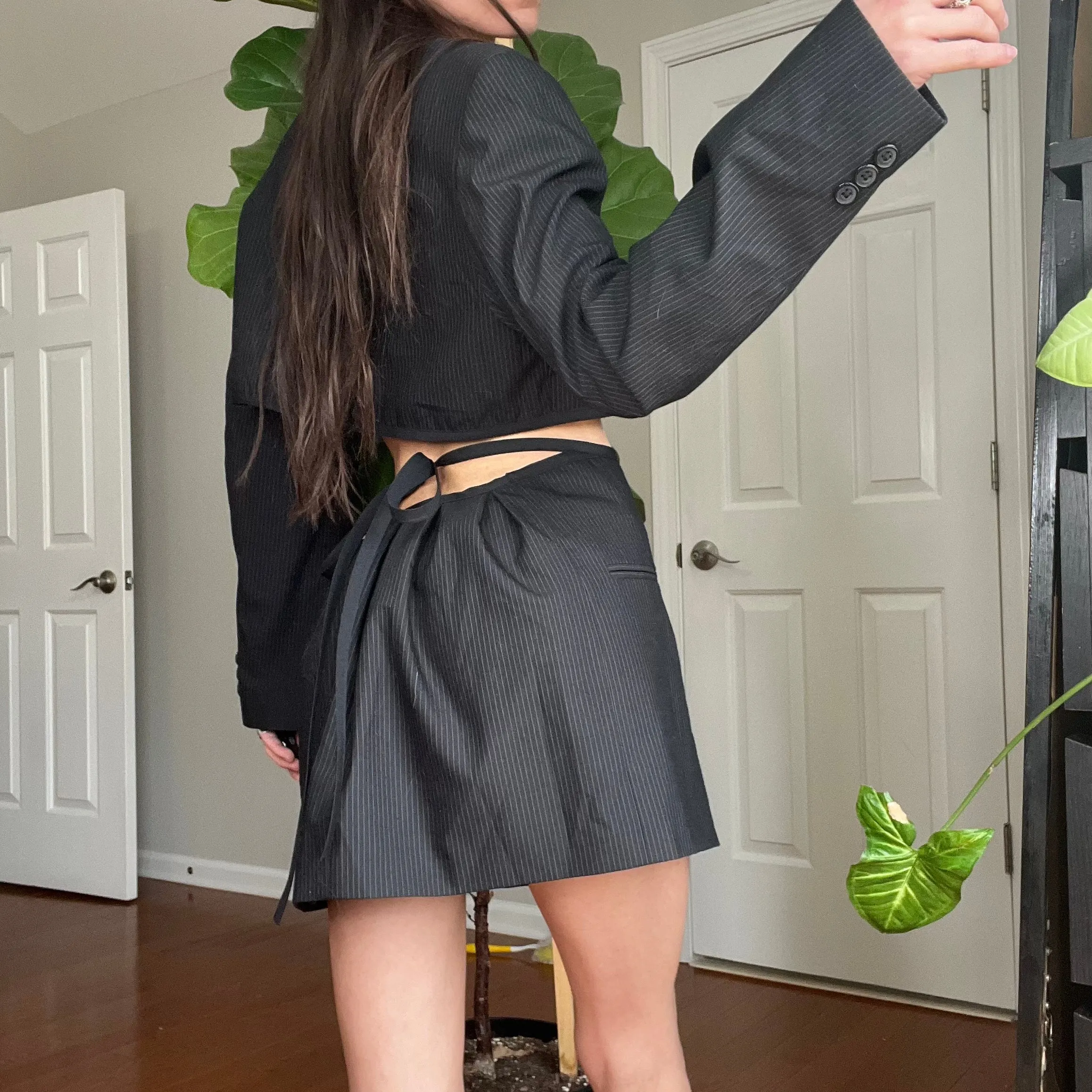 Cropped Blazer   Skirt set