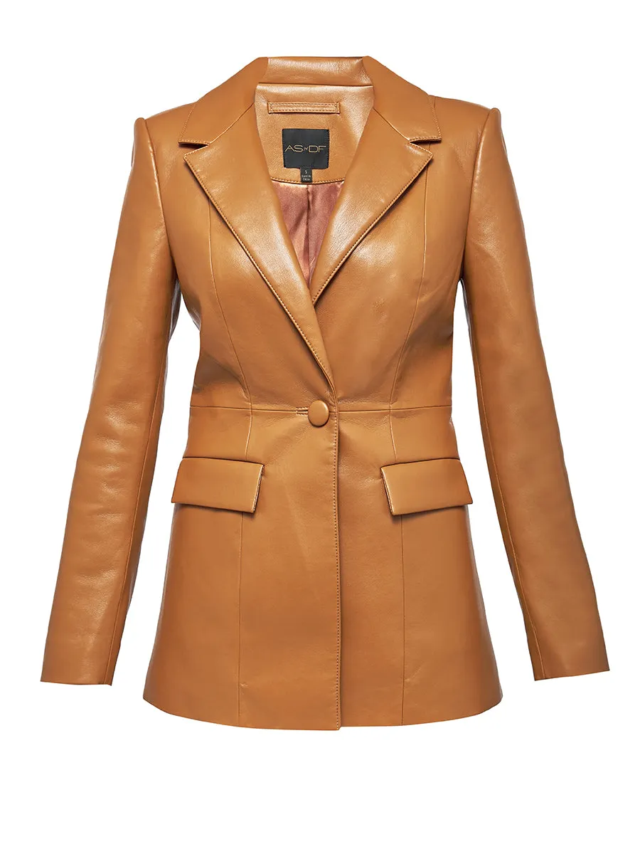 CURVE FINN RECYCLED LEATHER BLAZER