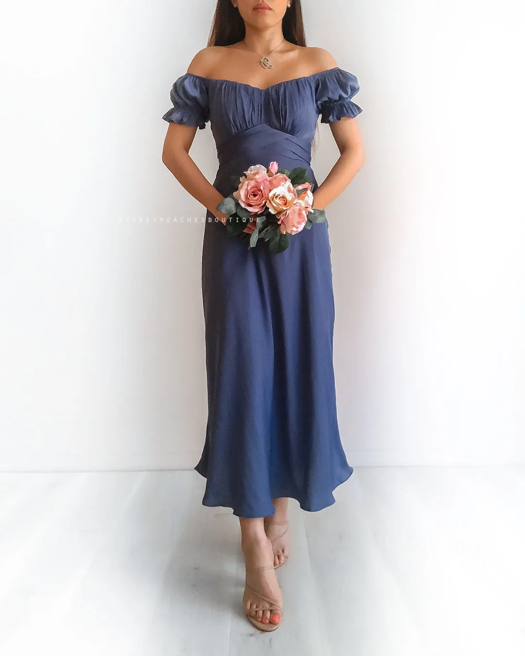 Dinah Midi Dress - Midnight Blue