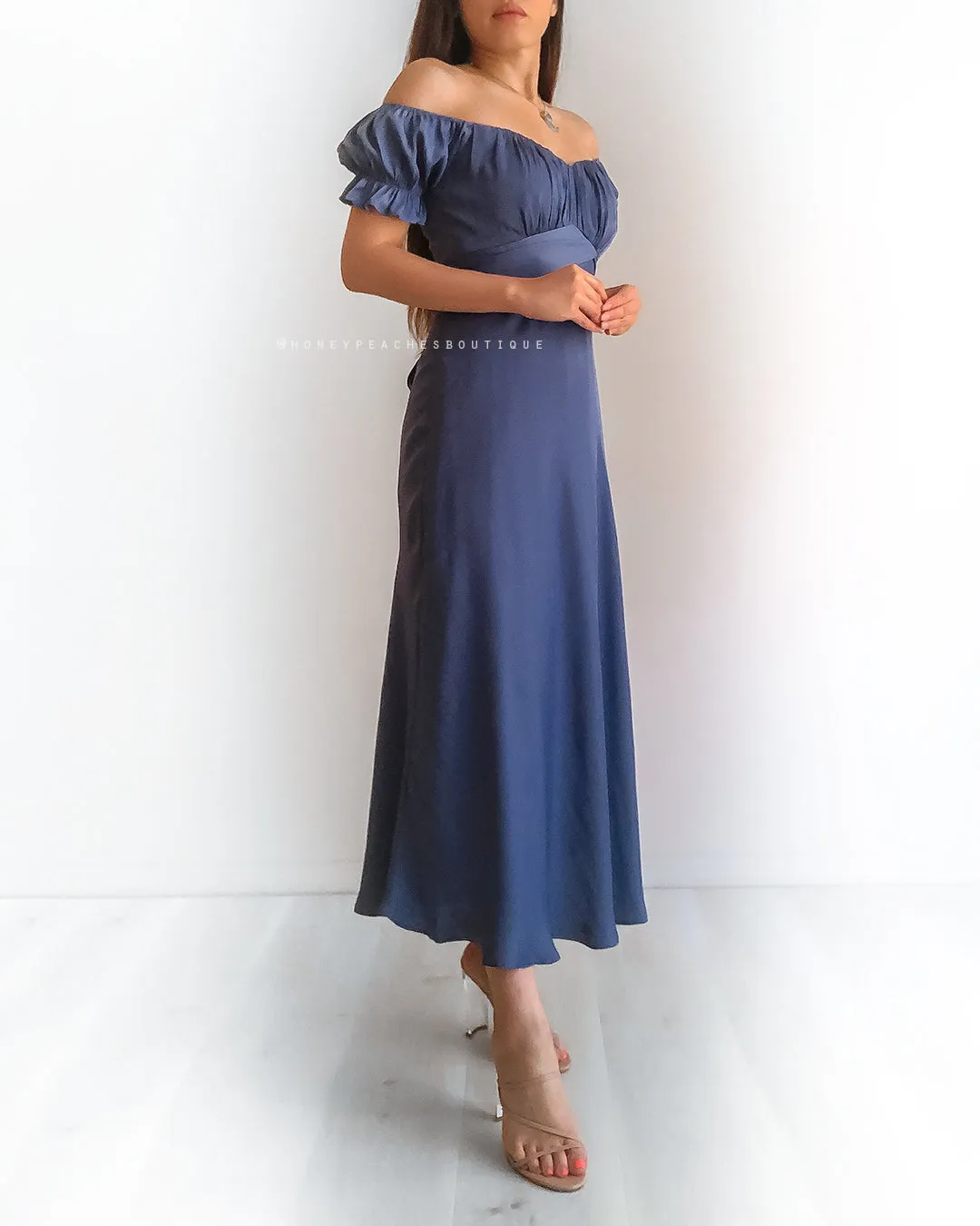 Dinah Midi Dress - Midnight Blue