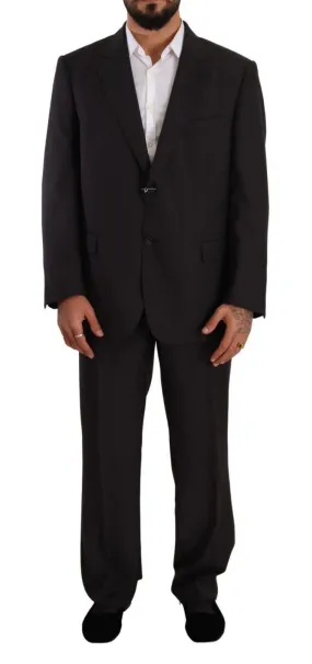 Domenico Tagliente Elegant Gray Two-Piece Regular Fit Suit