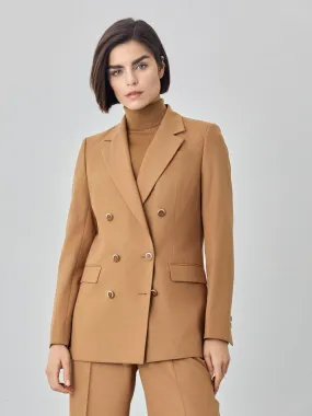 Double-Breasted Suit Blazer In Rayon Blend Fabric