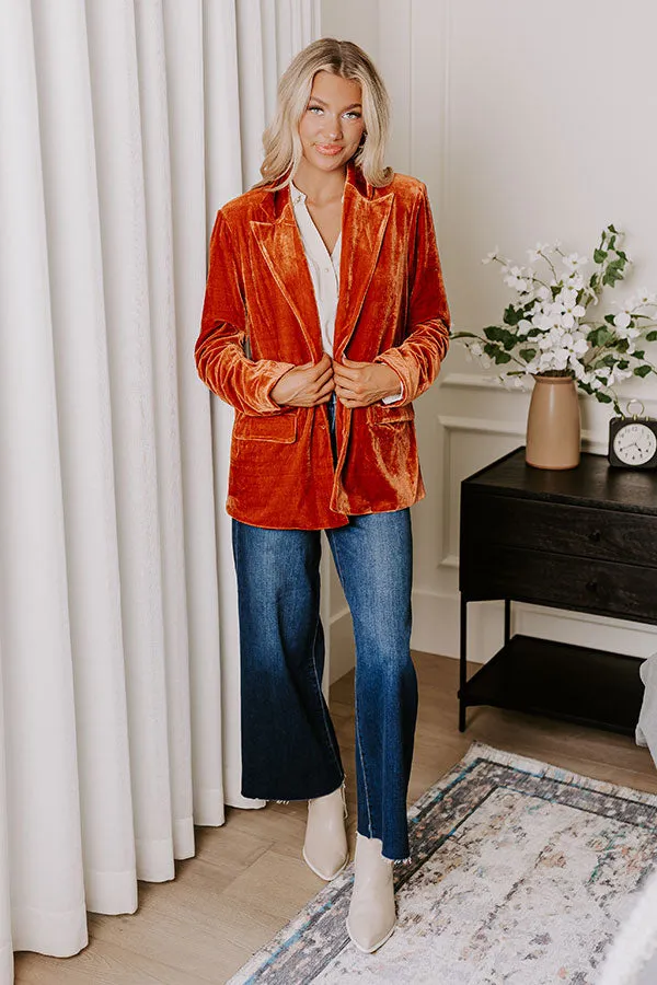 Downtown Happy Hour Velvet Blazer