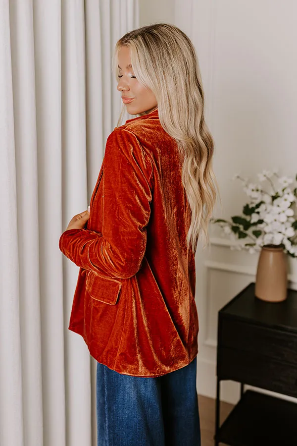 Downtown Happy Hour Velvet Blazer