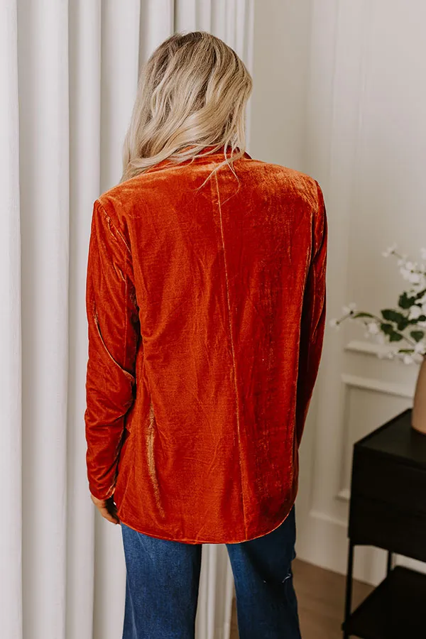 Downtown Happy Hour Velvet Blazer