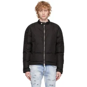 Dsquared2 Black Nylon Biker Puffer Jacket