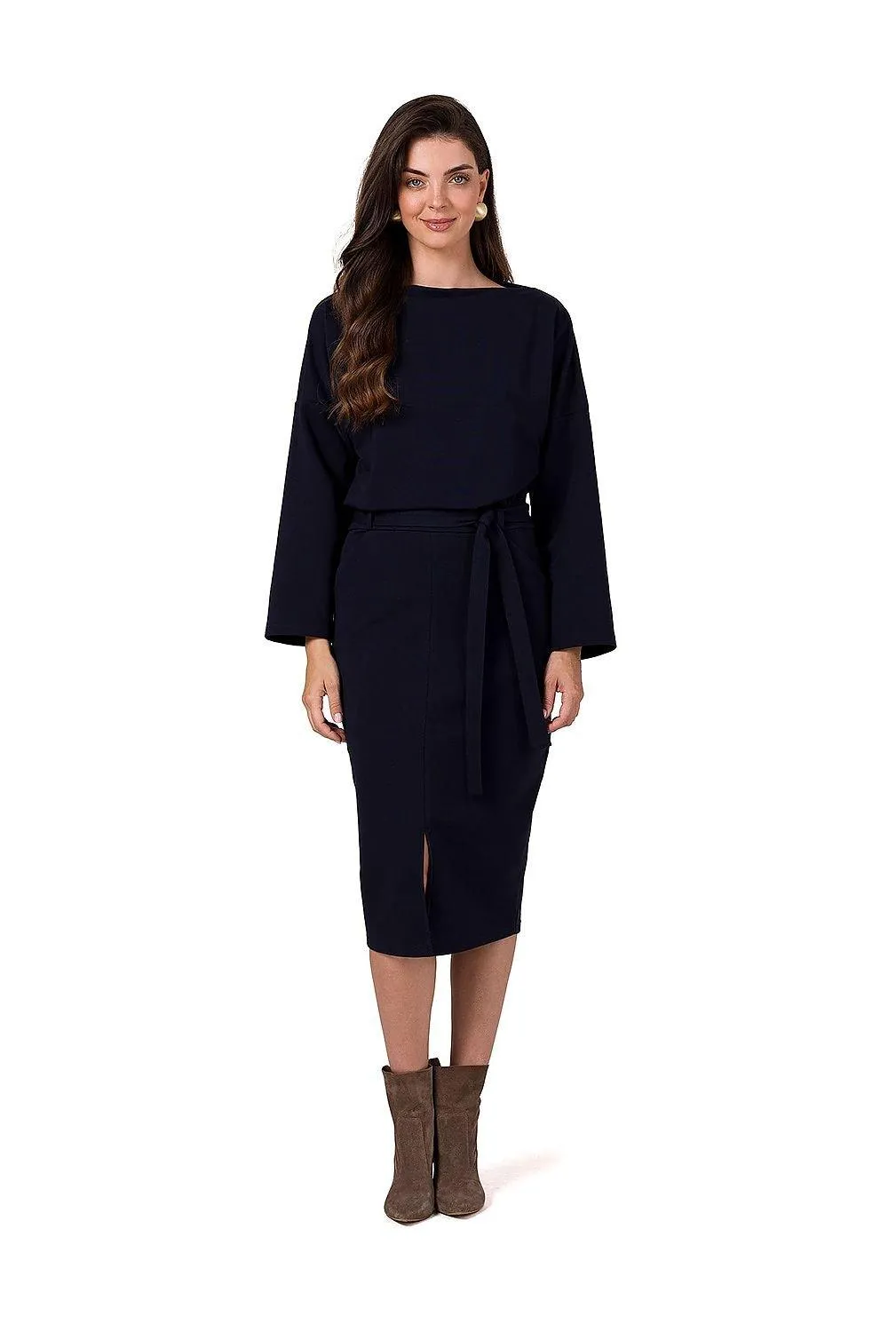 Elegant Kimono Style Midi Dress