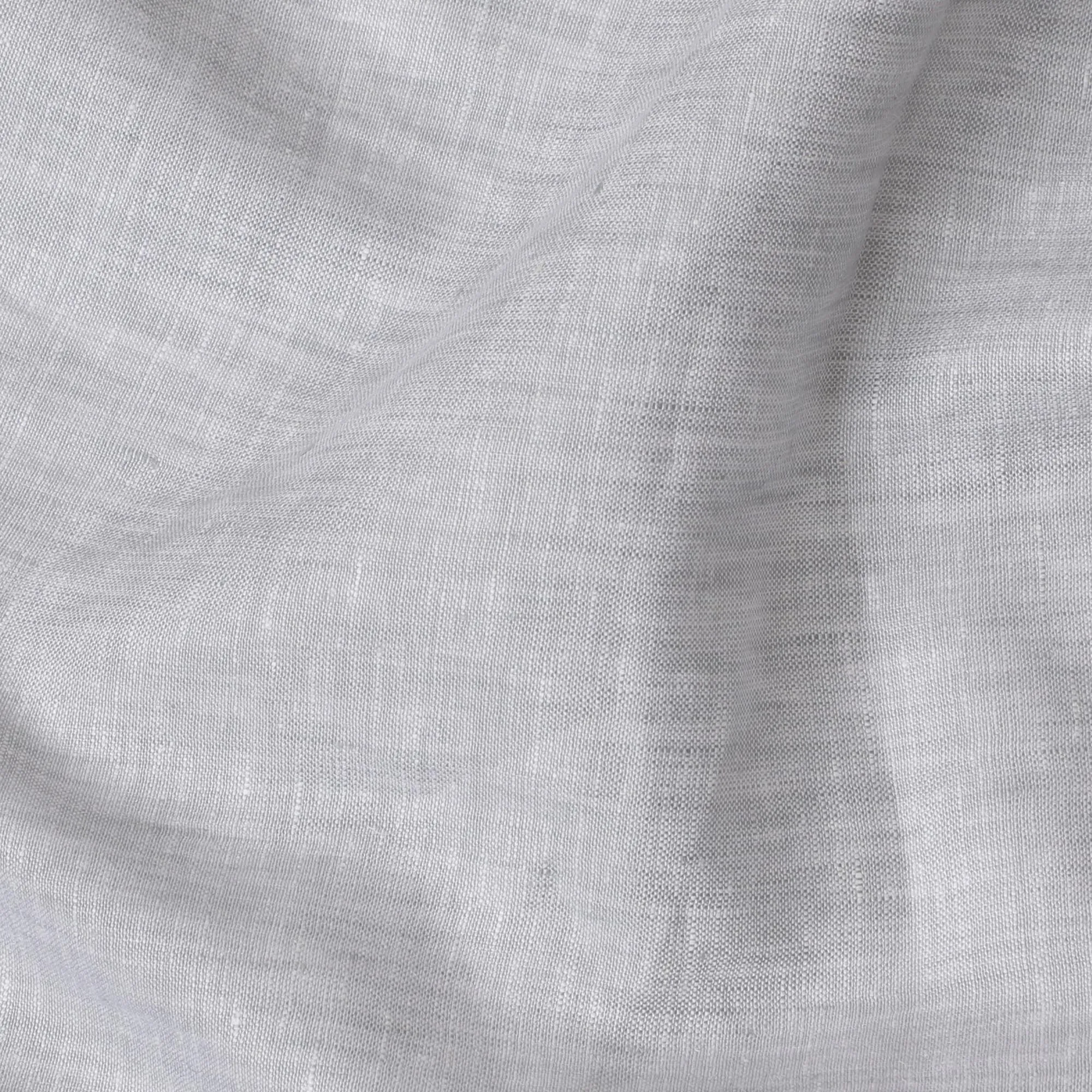 Elegant Light Gray Pure Linen Fabric - 60 Lea, 140 cm Wide-D19395