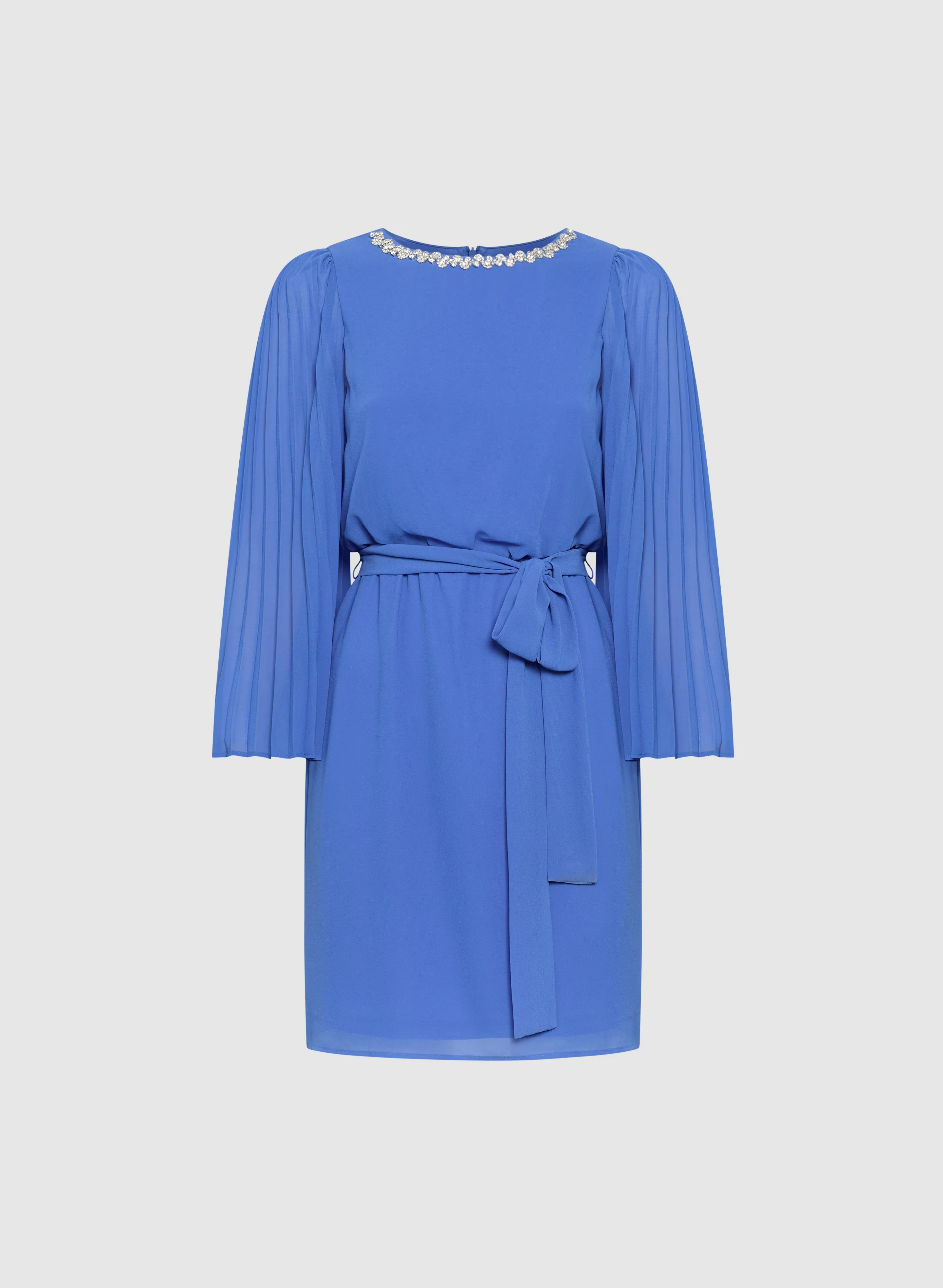 Embellished Cape Sleeve Dress