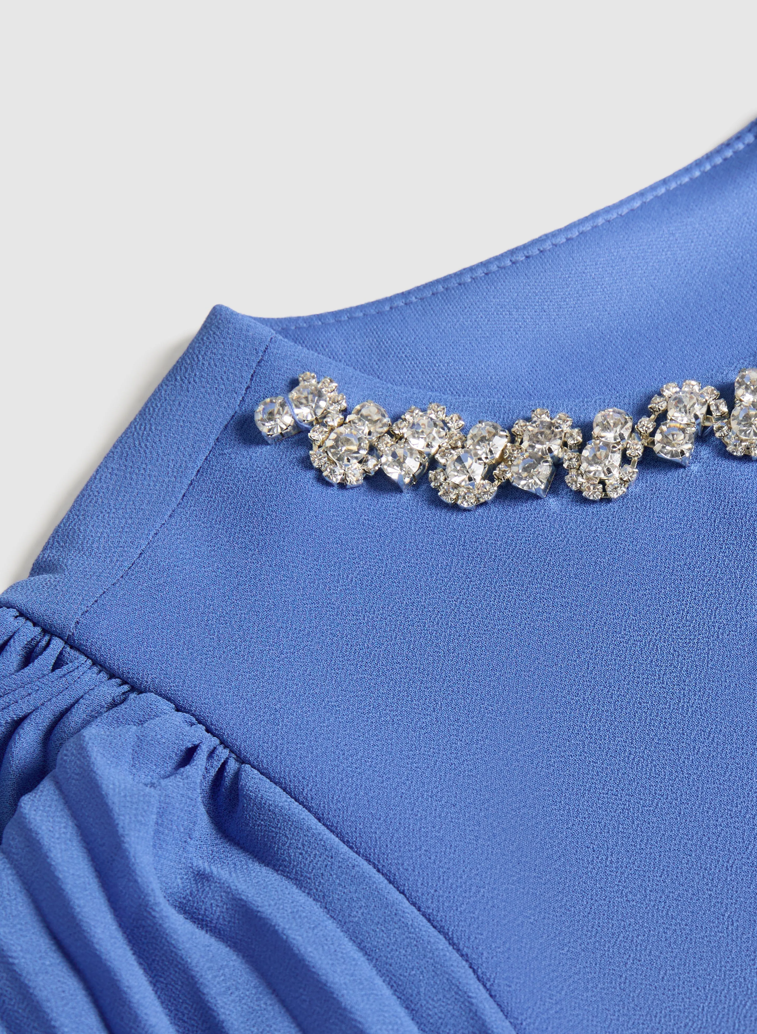 Embellished Cape Sleeve Dress