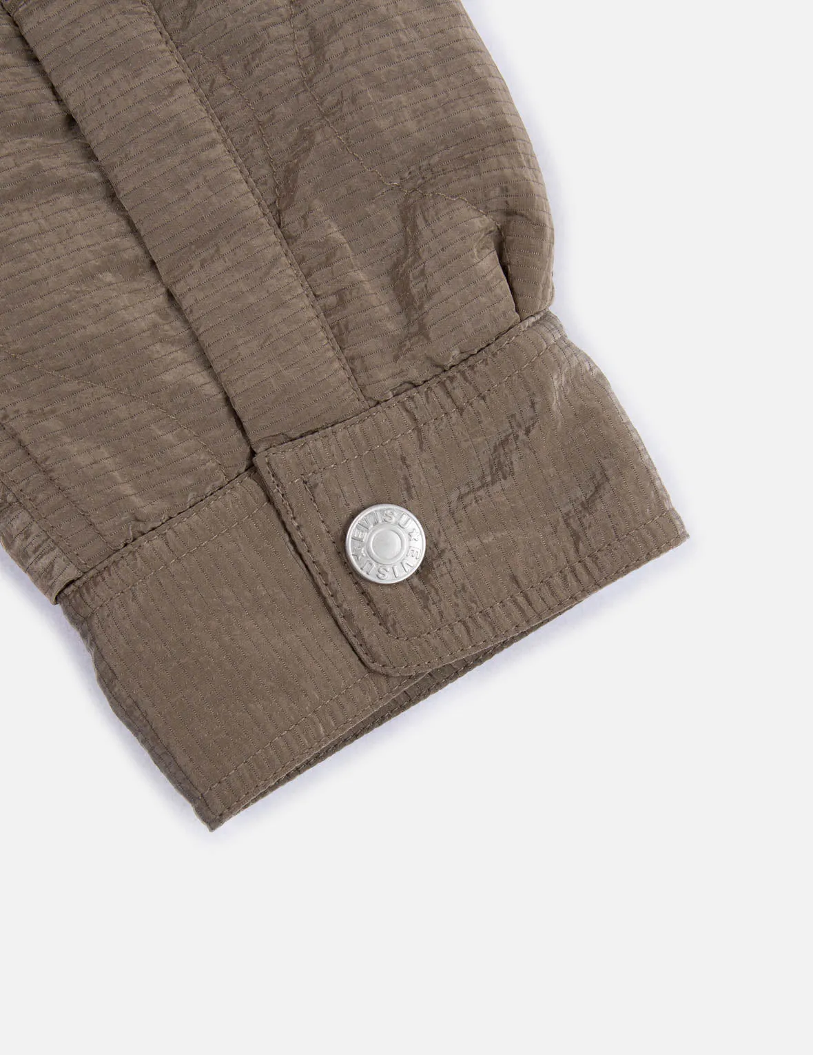 Fabric-mixed Quilted Shirt