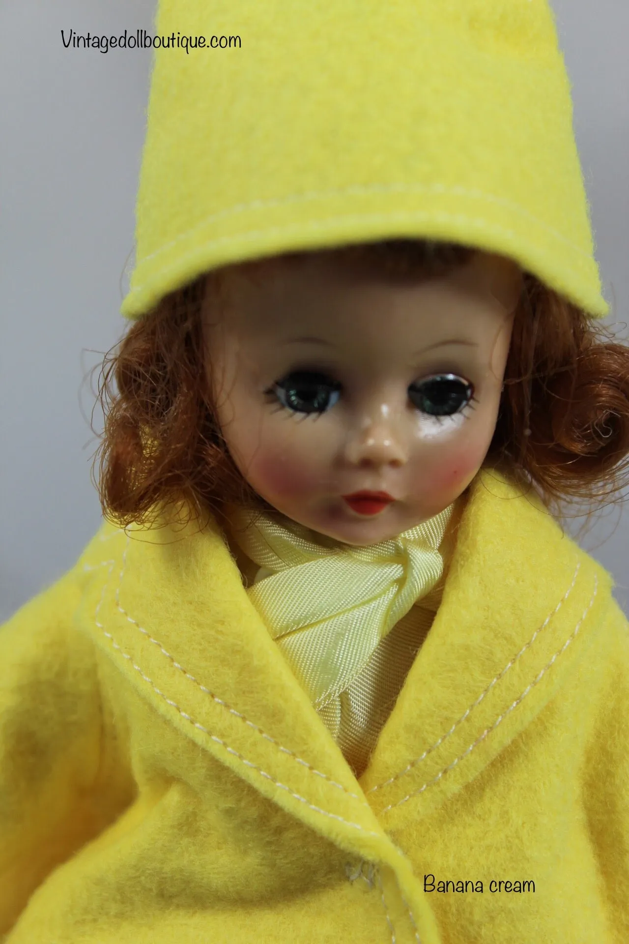 Felt coat and hat set “Banana cream” for 9” Cissette
