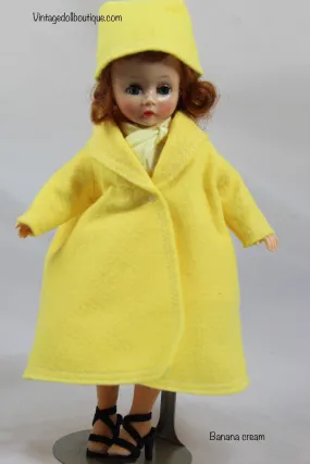 Felt coat and hat set “Banana cream” for 9” Cissette