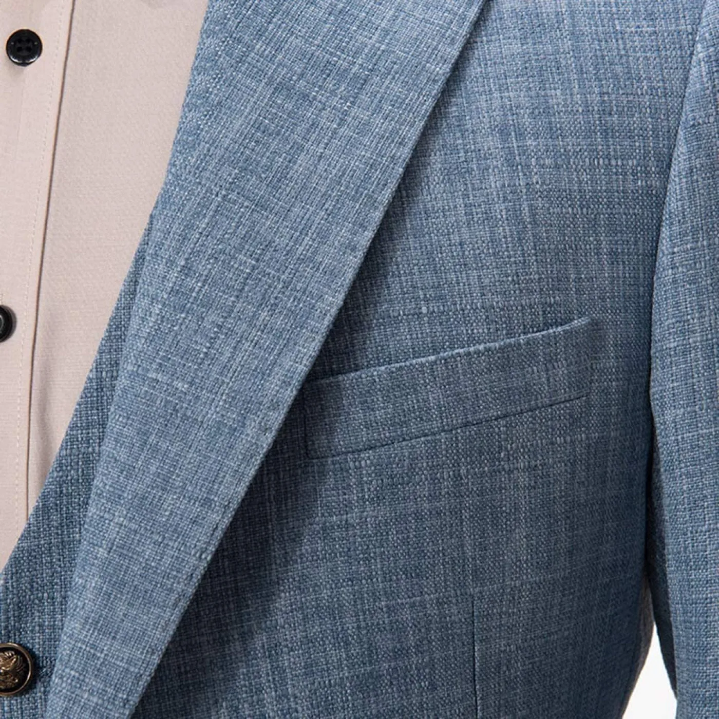 Formal Men's Regular Peak Lapel Blazer for Weddings