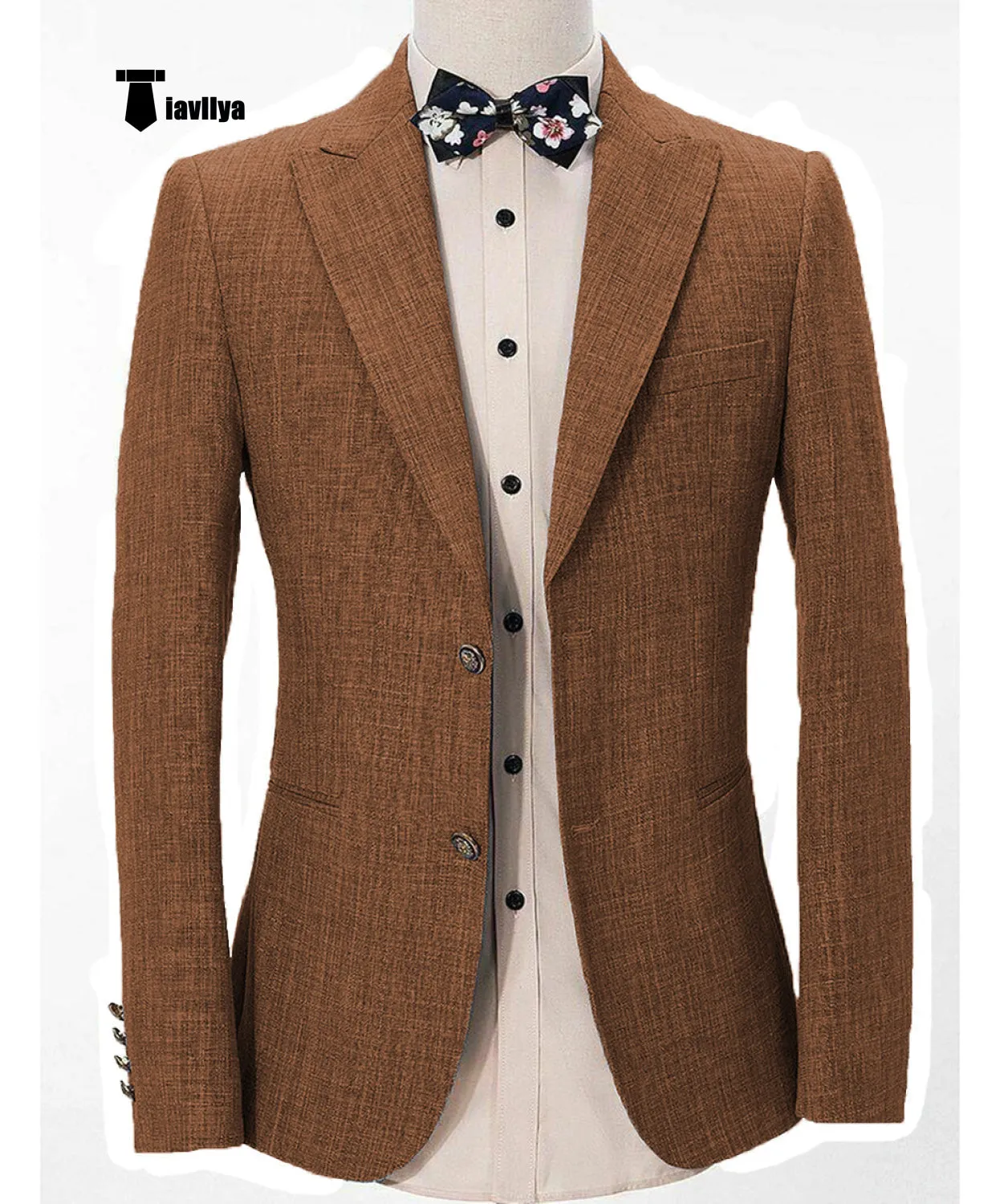 Formal Men's Regular Peak Lapel Blazer for Weddings
