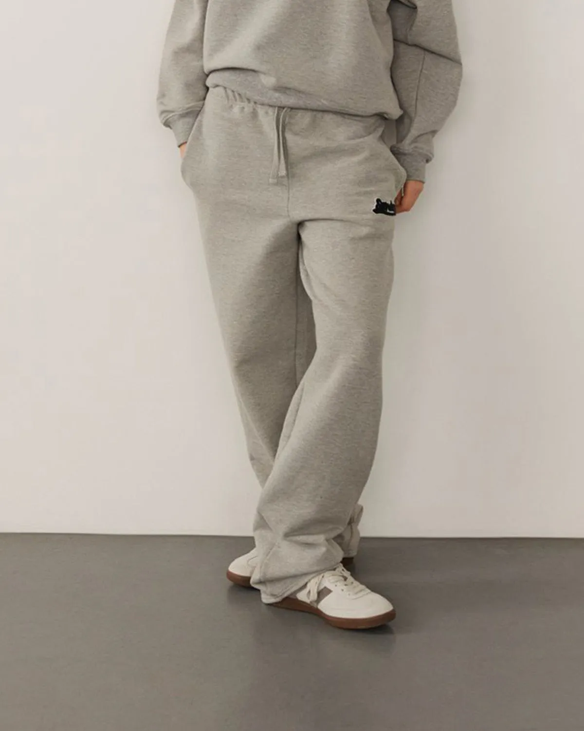 GABBISY SWEATPANTS - Grey melange