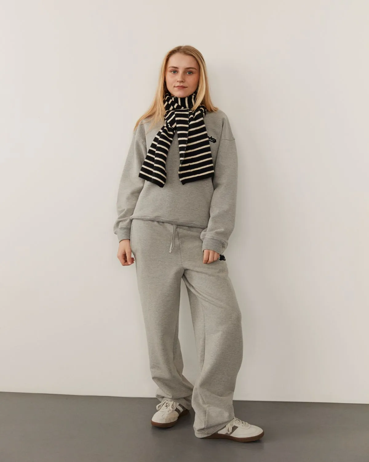 GABBISY SWEATPANTS - Grey melange