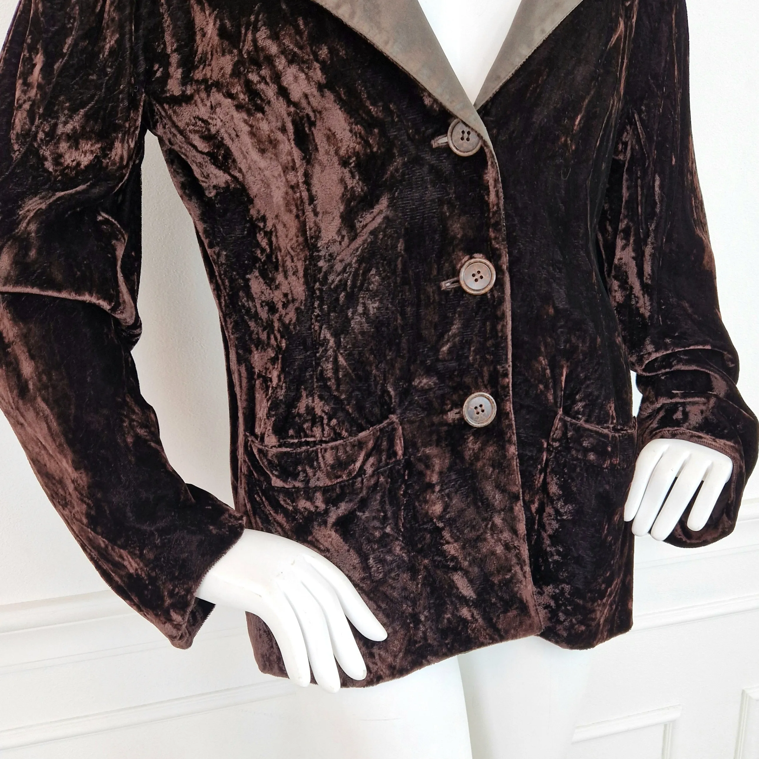 Giacca Krizia vintage velluto marrone