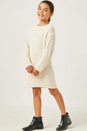 Girls Popcorn Pull Over Sweater Dress