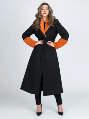 GLASGOW Longline Fur Trimmed Coat