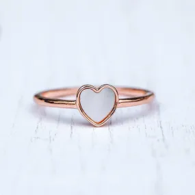 Heart Of Pearl Ring Rose Gold