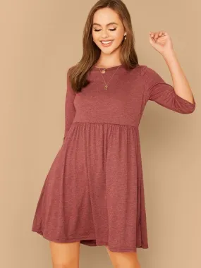 Heather Knit Tee Dress