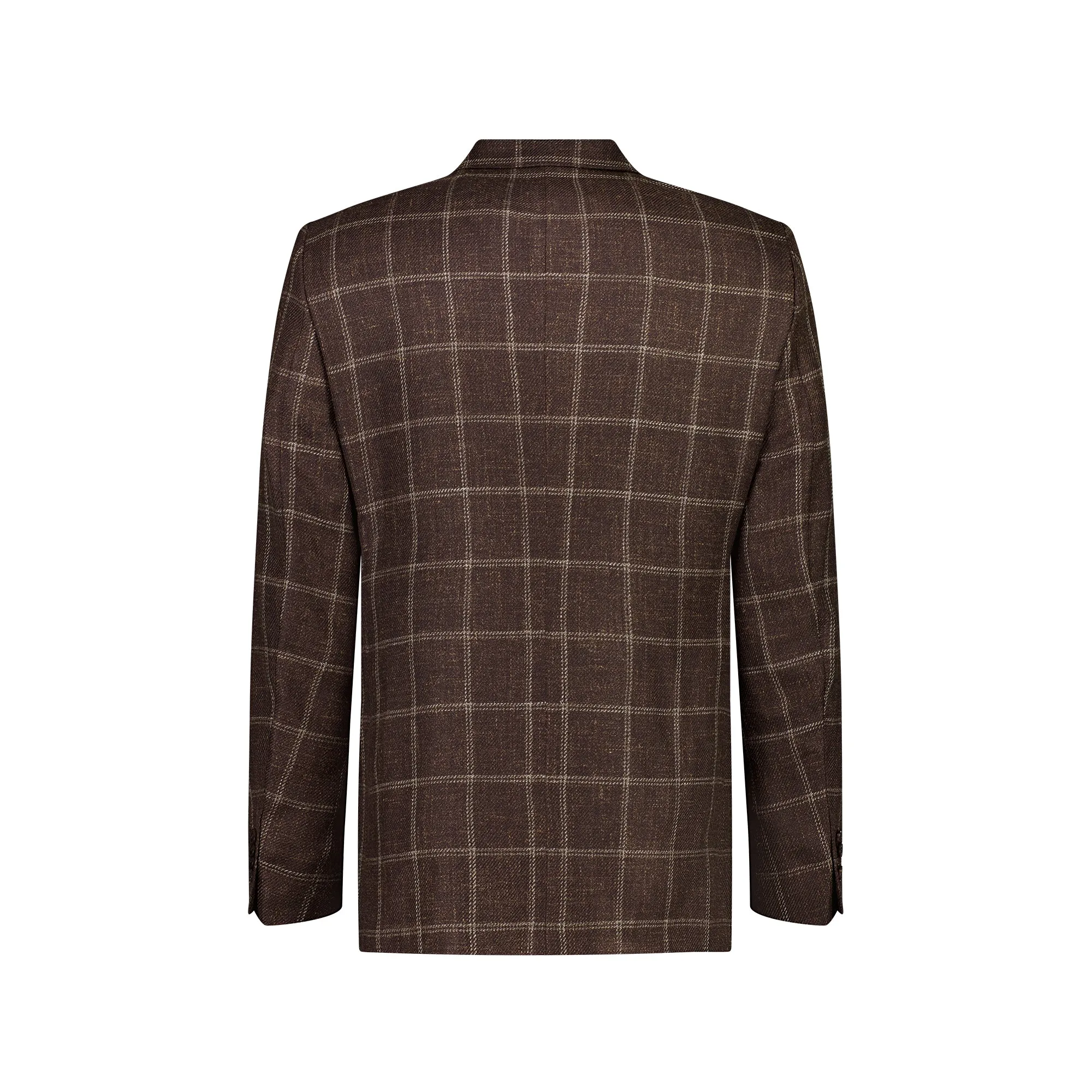 HENRY SARTORIAL Loro Piana 1/2 Canvas Blazer BROWN CHECK REG