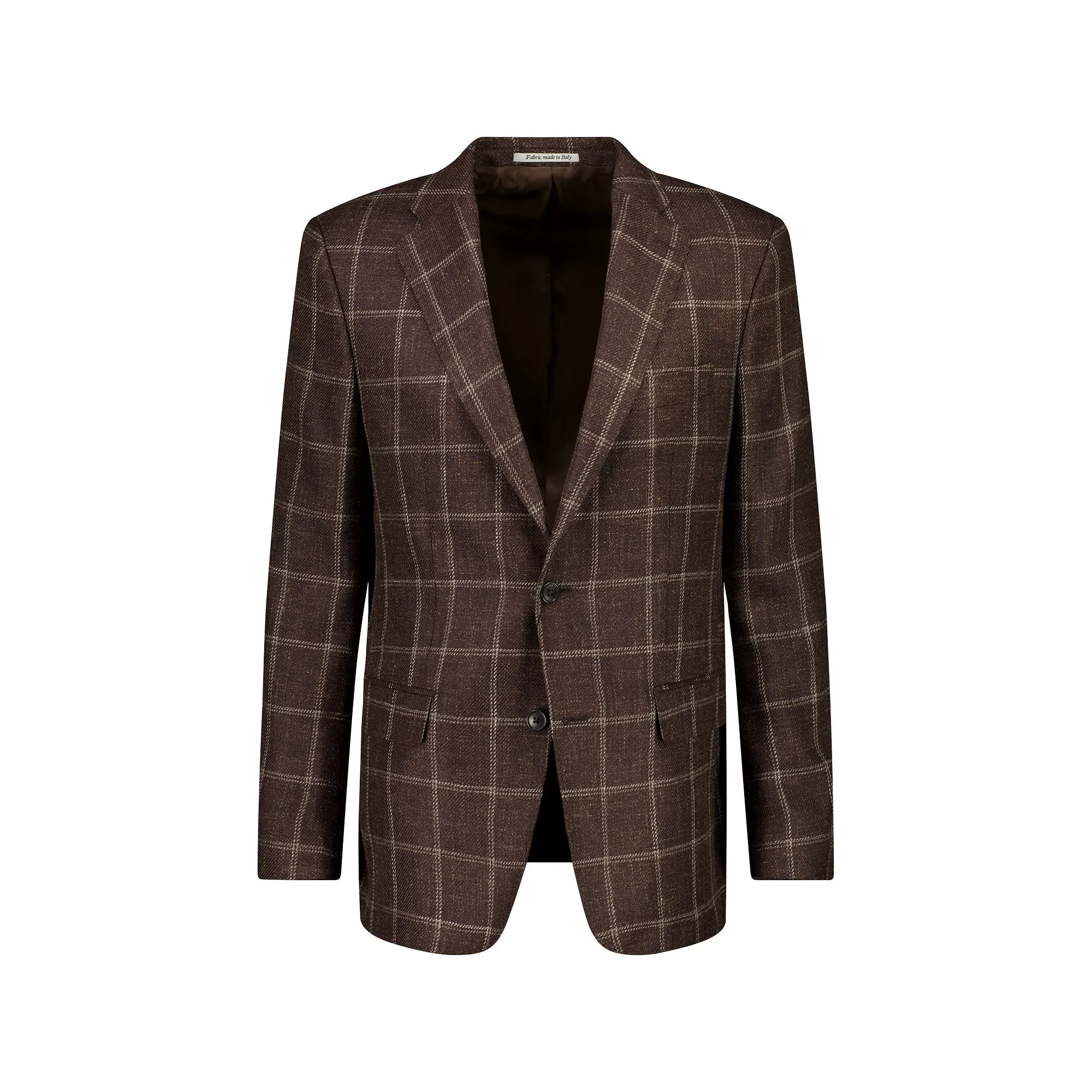 HENRY SARTORIAL Loro Piana 1/2 Canvas Blazer BROWN CHECK REG