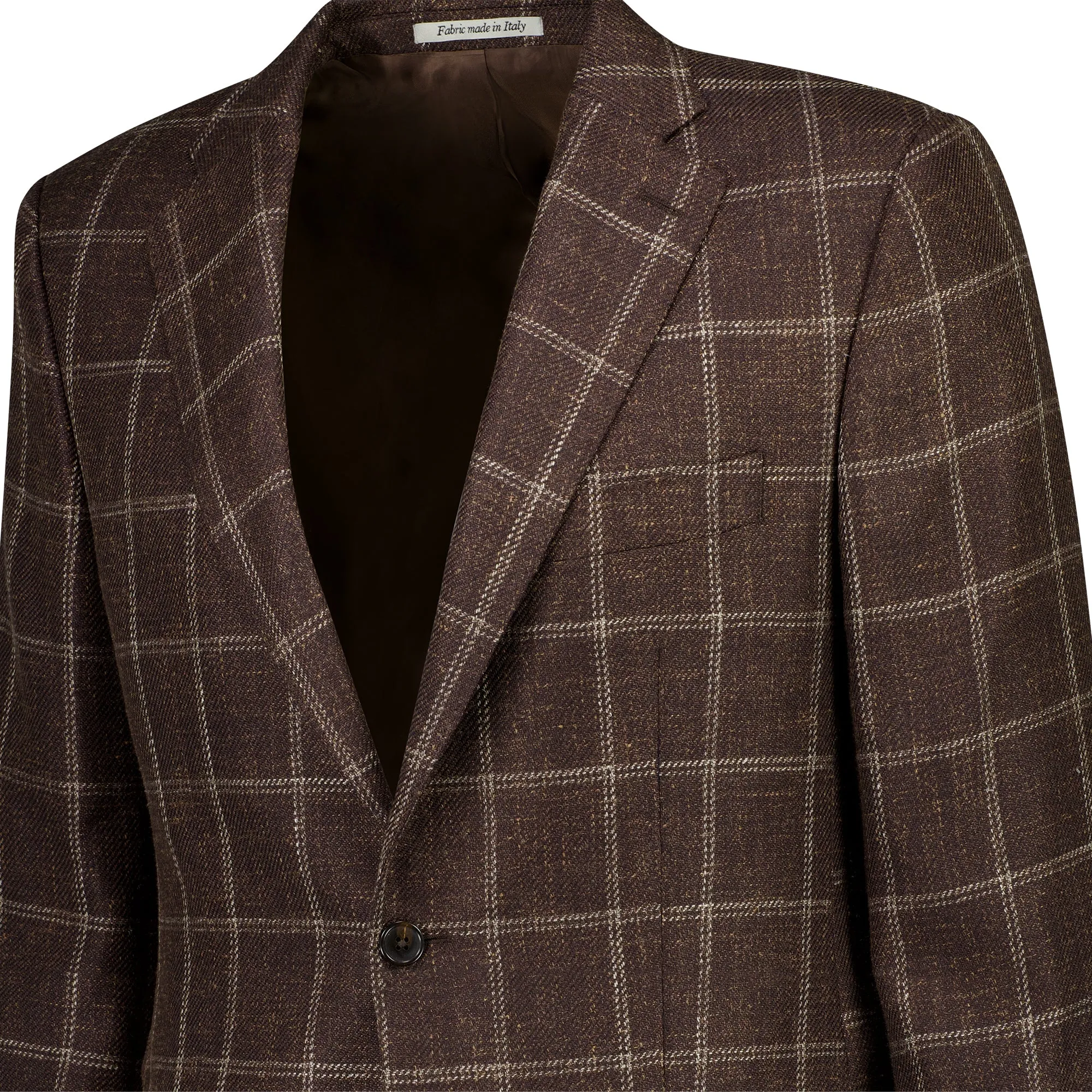 HENRY SARTORIAL Loro Piana 1/2 Canvas Blazer BROWN CHECK REG
