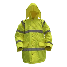 Hi-Vis Yellow Motorway Jacket with Quilted Lining - XX-Large - 806XXL