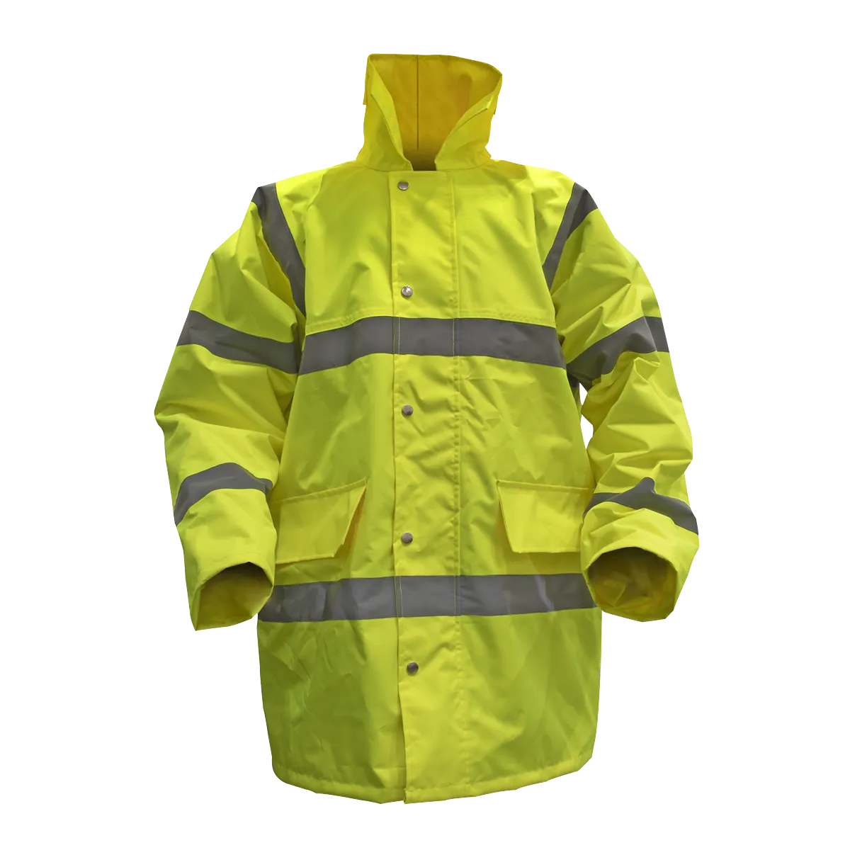 Hi-Vis Yellow Motorway Jacket with Quilted Lining - XX-Large - 806XXL