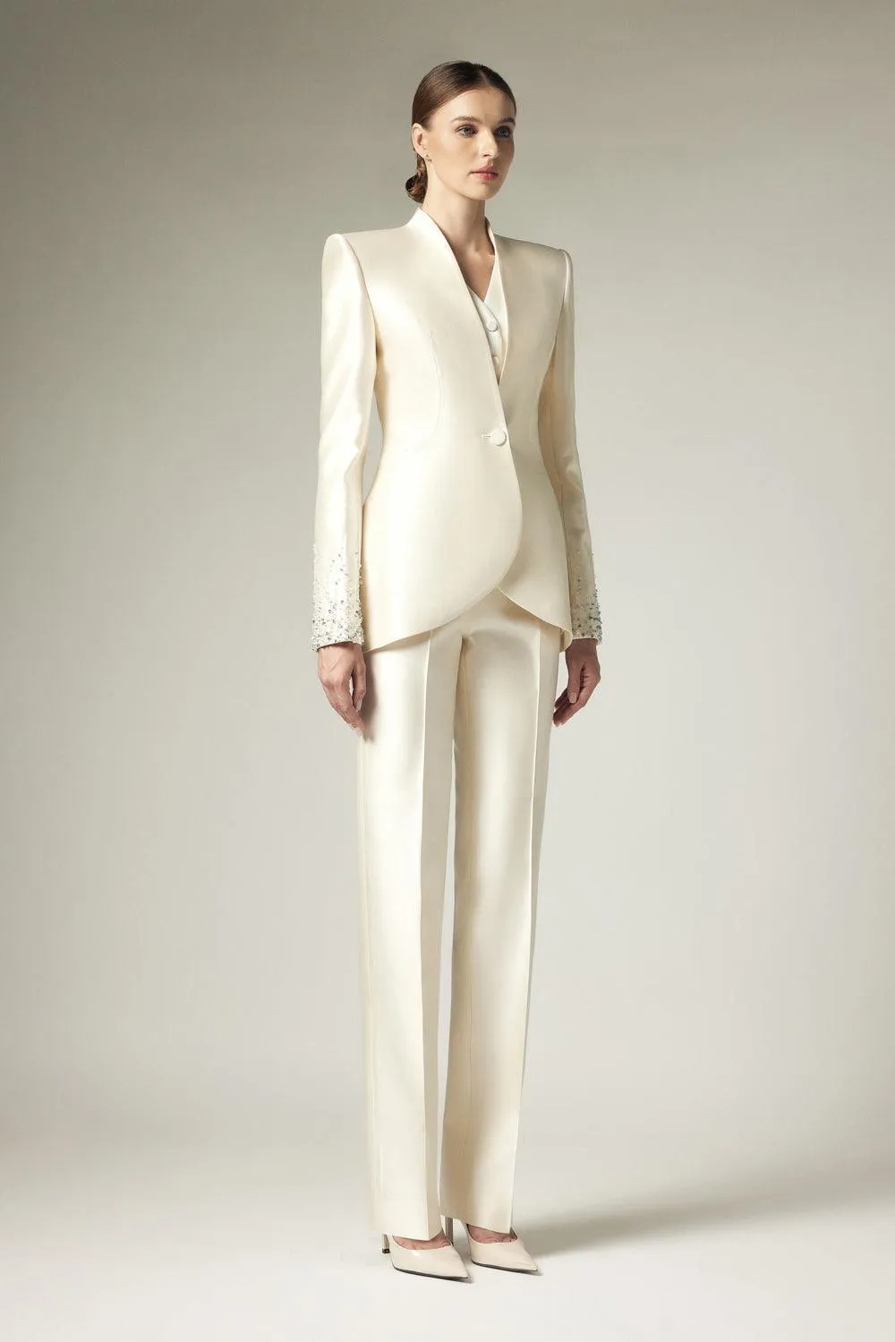 Jennica Tulip Long Sleeved Silk Taffeta Blazer
