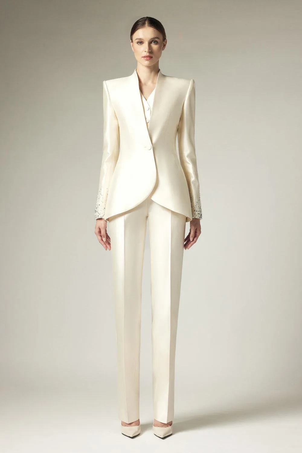Jennica Tulip Long Sleeved Silk Taffeta Blazer