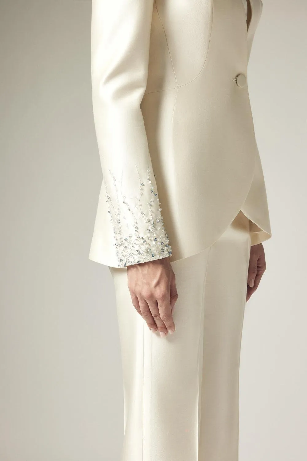 Jennica Tulip Long Sleeved Silk Taffeta Blazer